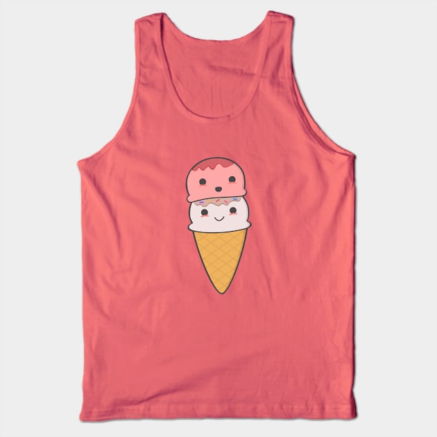 Kawaii Ice Cream buddies Tank Top by happinessinatee